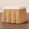 Bali & Pari Palm Bohemian Honey Scallop Rattan Ottoman 244-13633-ZORO - alternate 7